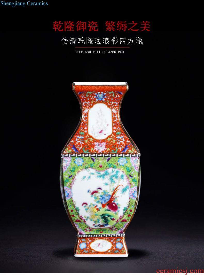 Jingdezhen ceramic furnishing articles hand-painted porcelain kiln tank cylinder tortoise new Chinese style home sitting room adornment ornament