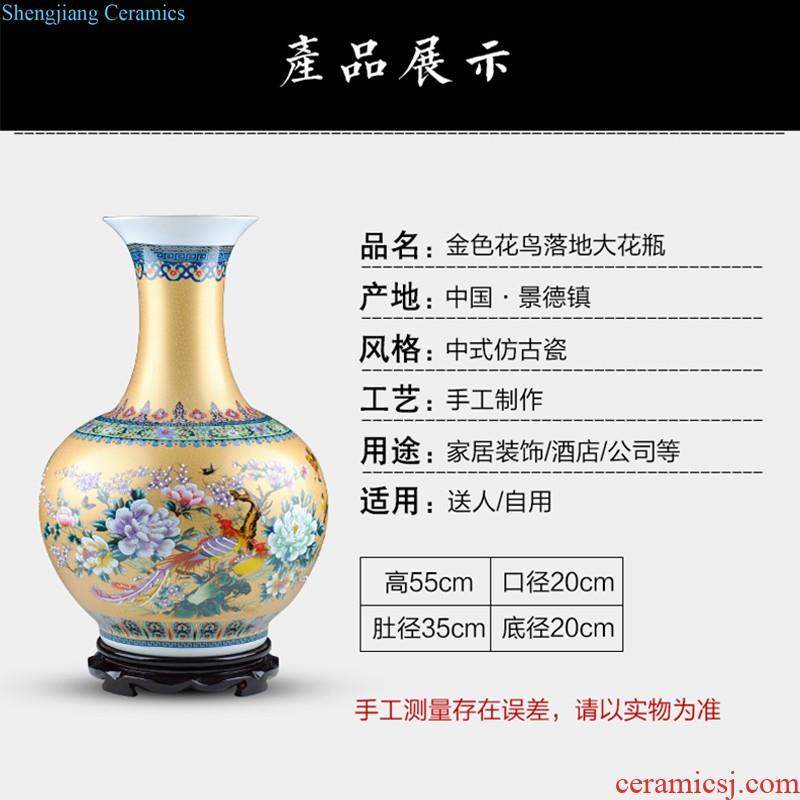 Jingdezhen ceramics vases, flower arranging famille rose porcelain furnishing articles sitting room TV ark of Chinese style household decorative arts and crafts