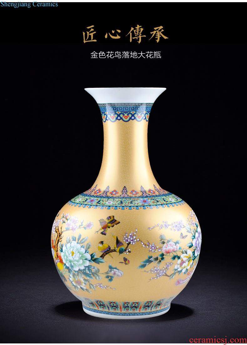 Jingdezhen ceramics vases, flower arranging famille rose porcelain furnishing articles sitting room TV ark of Chinese style household decorative arts and crafts