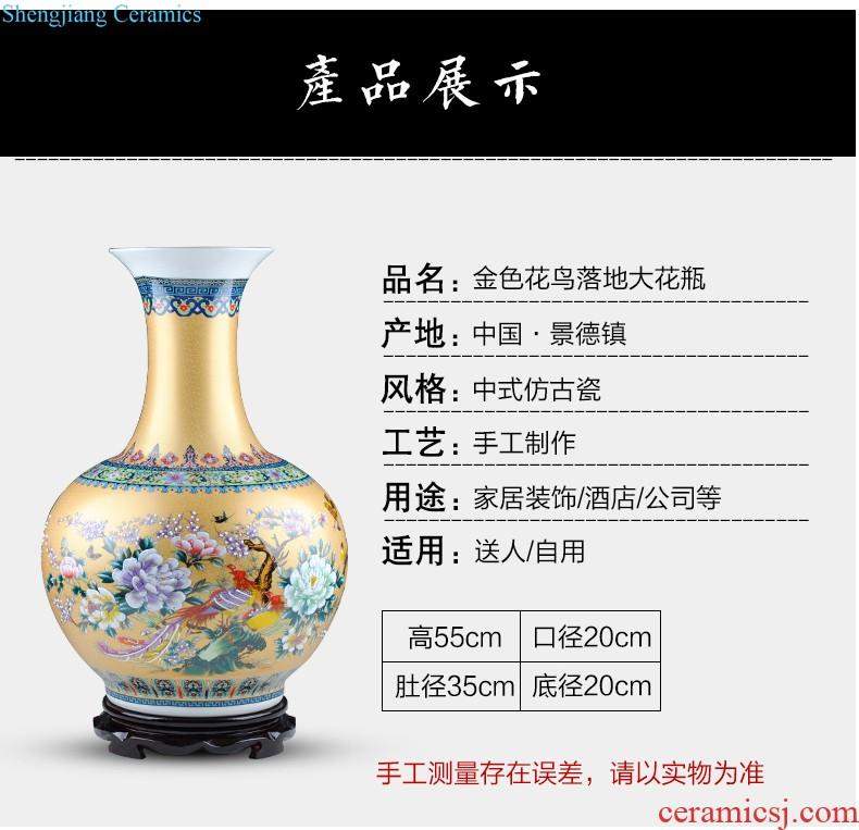 Jingdezhen ceramics vases, flower arranging famille rose porcelain furnishing articles sitting room TV ark of Chinese style household decorative arts and crafts