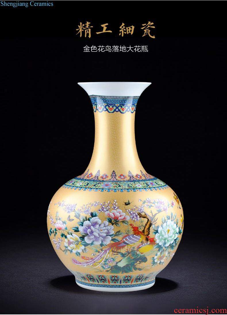 Jingdezhen ceramics vases, flower arranging famille rose porcelain furnishing articles sitting room TV ark of Chinese style household decorative arts and crafts