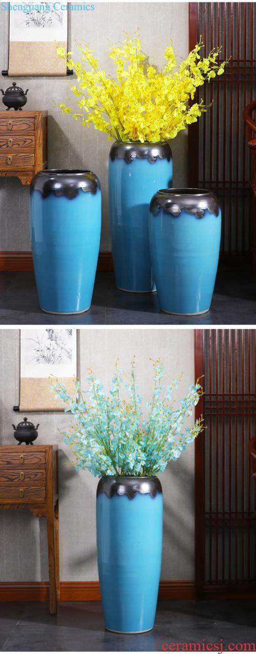 Jingdezhen blue and white porcelain vase under the glaze color hand-painted ceramic bottle blooming flowers sealed bottle 5 jins of 10 jins