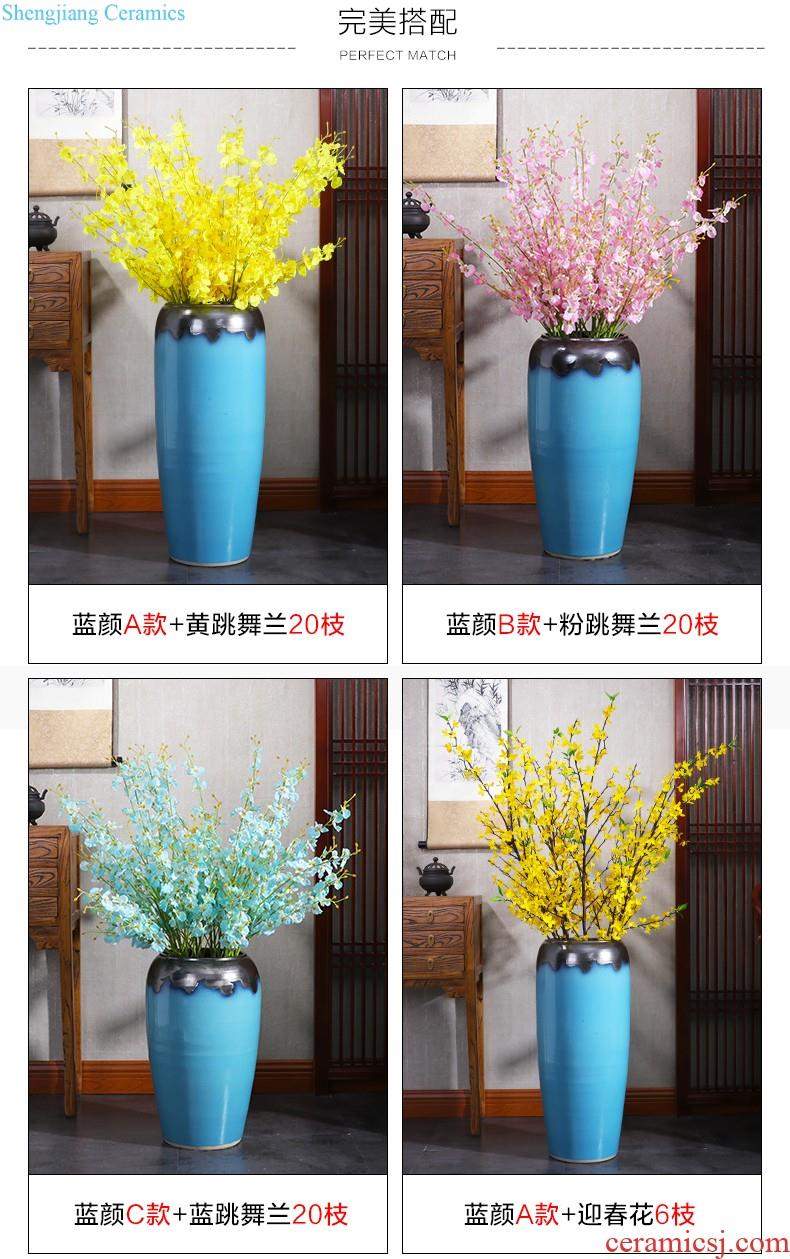 Jingdezhen blue and white porcelain vase under the glaze color hand-painted ceramic bottle blooming flowers sealed bottle 5 jins of 10 jins