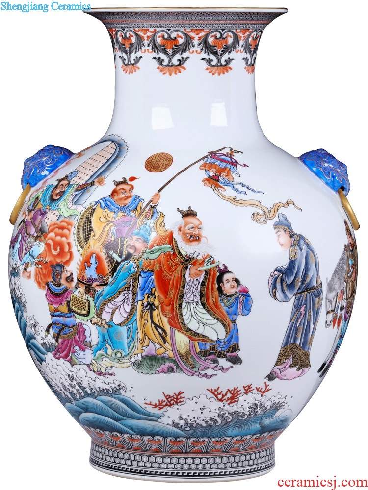 Furnishing articles of archaize of jingdezhen ceramics powder enamel factory goods had vase sitting room of Chinese style household adornment ornament