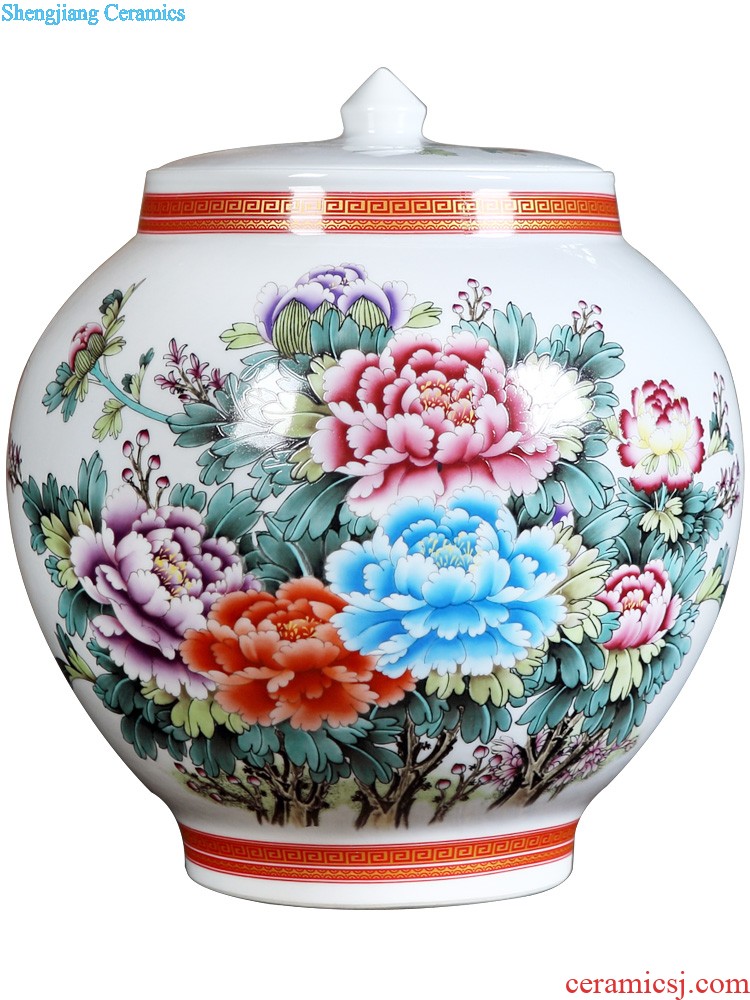 Jingdezhen ceramics modern three-piece floret bottle of flower arrangement, sitting room of Chinese style household decorations crafts