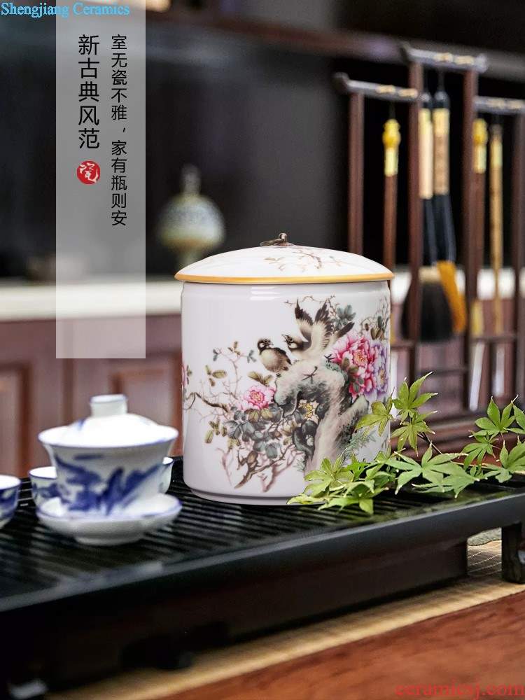 Jingdezhen ceramics furnishing articles hand-painted the icing on the cake lucky bamboo vase flower arranging desktop sitting room adornment ornament