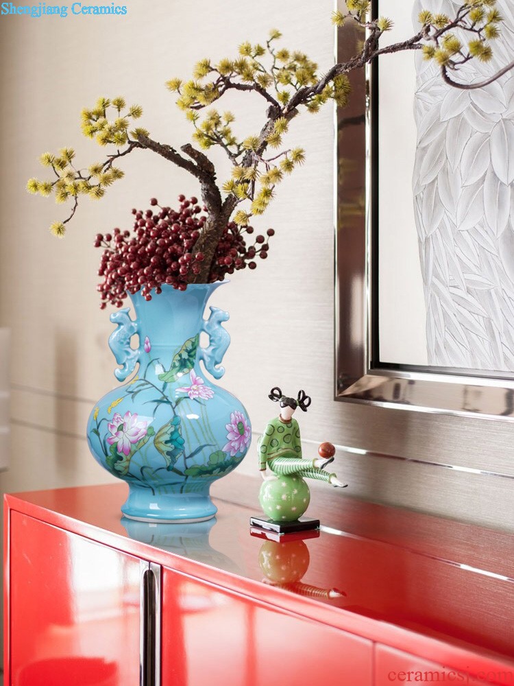 Jingdezhen ceramics hand-painted years more vases, flower arranging decorations furnishing articles household decoration decoration in the living room