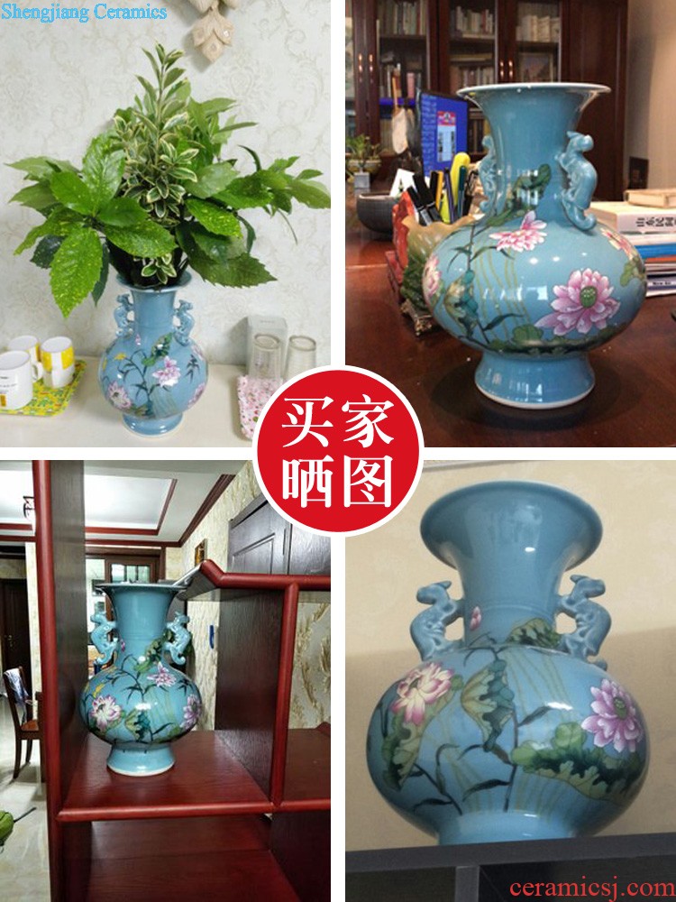 Jingdezhen ceramics hand-painted years more vases, flower arranging decorations furnishing articles household decoration decoration in the living room