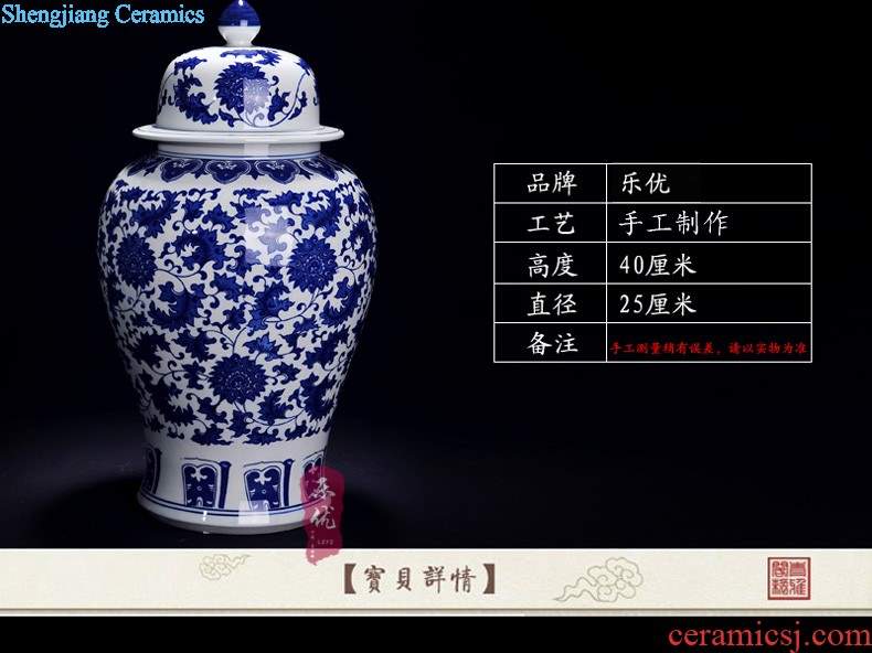 Jingdezhen ceramic furnishing articles under the blue and white Xiao Heyue archaize home sitting room adornment handicraft Han Xintu vase