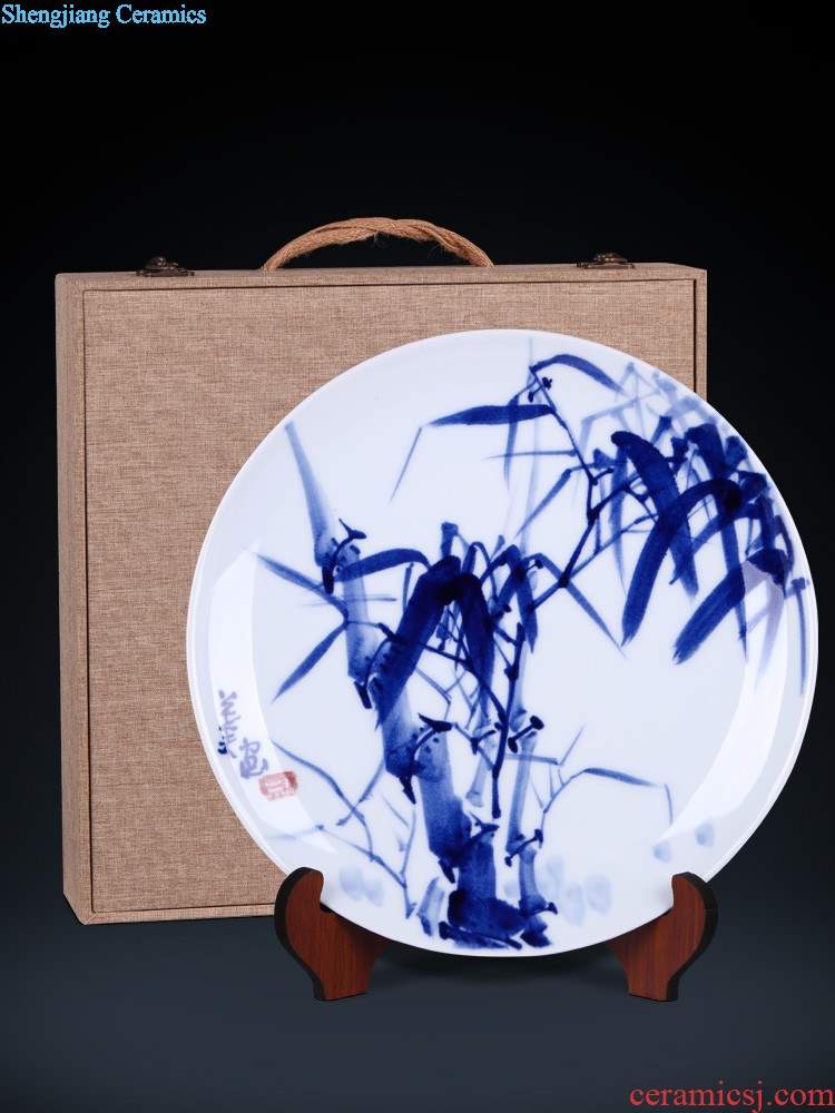 Jingdezhen ceramics Lrene hand-painted hang dish decorative plates Contemporary household fashion crafts are sitting room