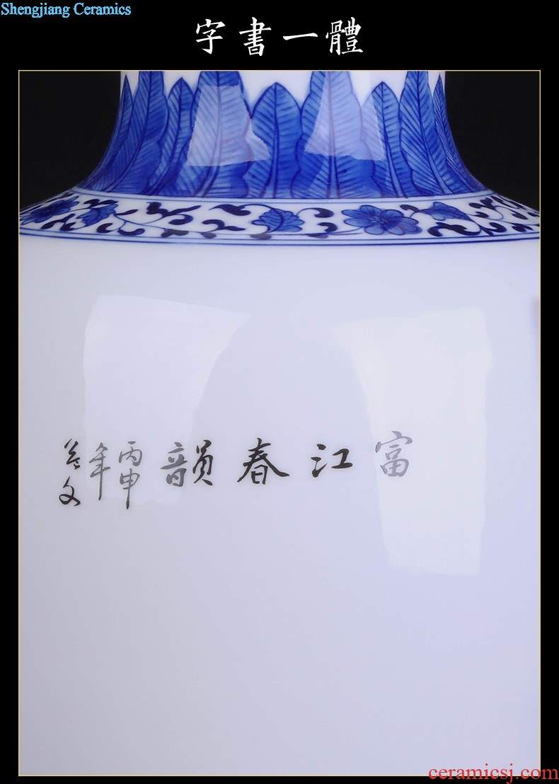 Jingdezhen ceramics furnishing articles home decoration Large vases, new Chinese style porch sitting room ceramics handicraft