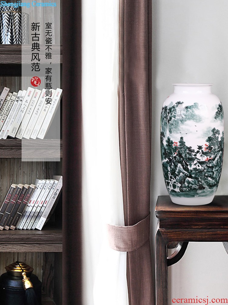 Jingdezhen ceramics vases, antique blue and white porcelain painting of flowers and general storage tank household craft ornaments furnishing articles