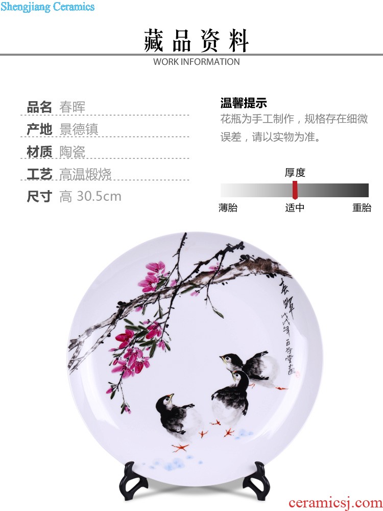 Jingdezhen ceramics furnishing articles TV ark Famous cuckoo chun New Chinese style household flower arrangement sitting room decorations