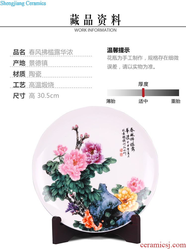 Jingdezhen ceramics furnishing articles TV ark Famous cuckoo chun New Chinese style household flower arrangement sitting room decorations