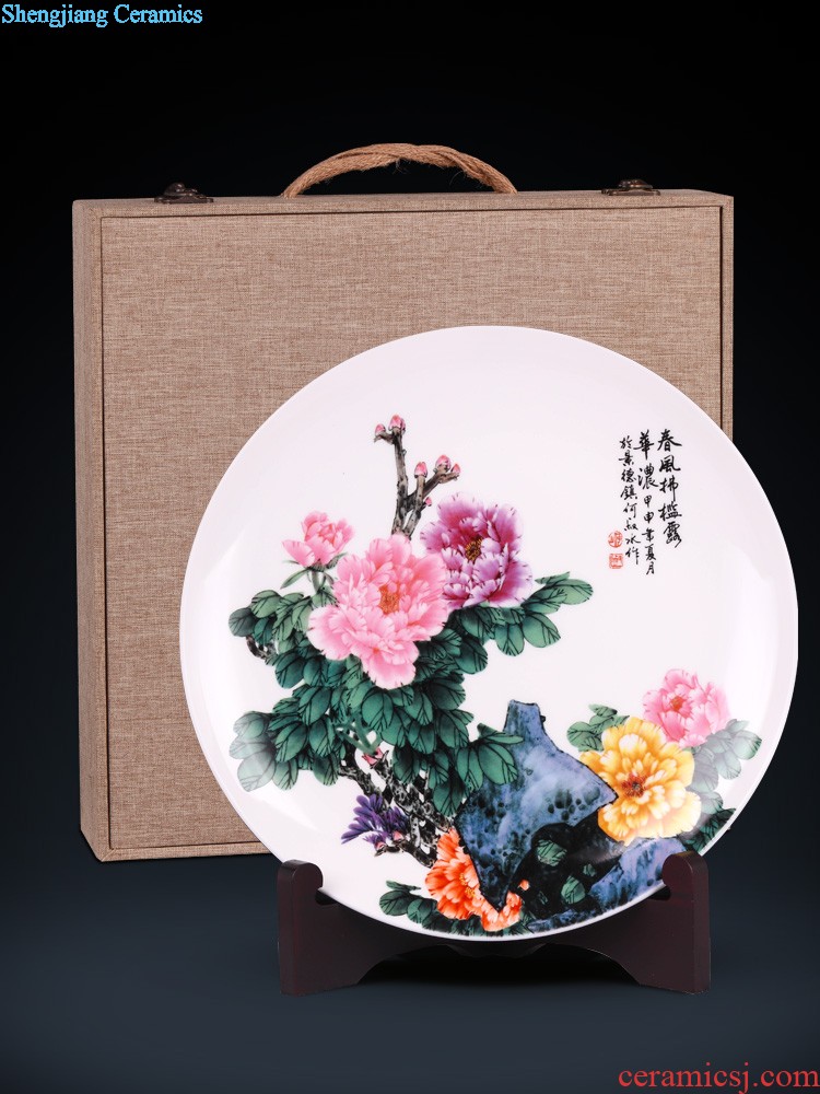 Jingdezhen ceramics furnishing articles TV ark Famous cuckoo chun New Chinese style household flower arrangement sitting room decorations