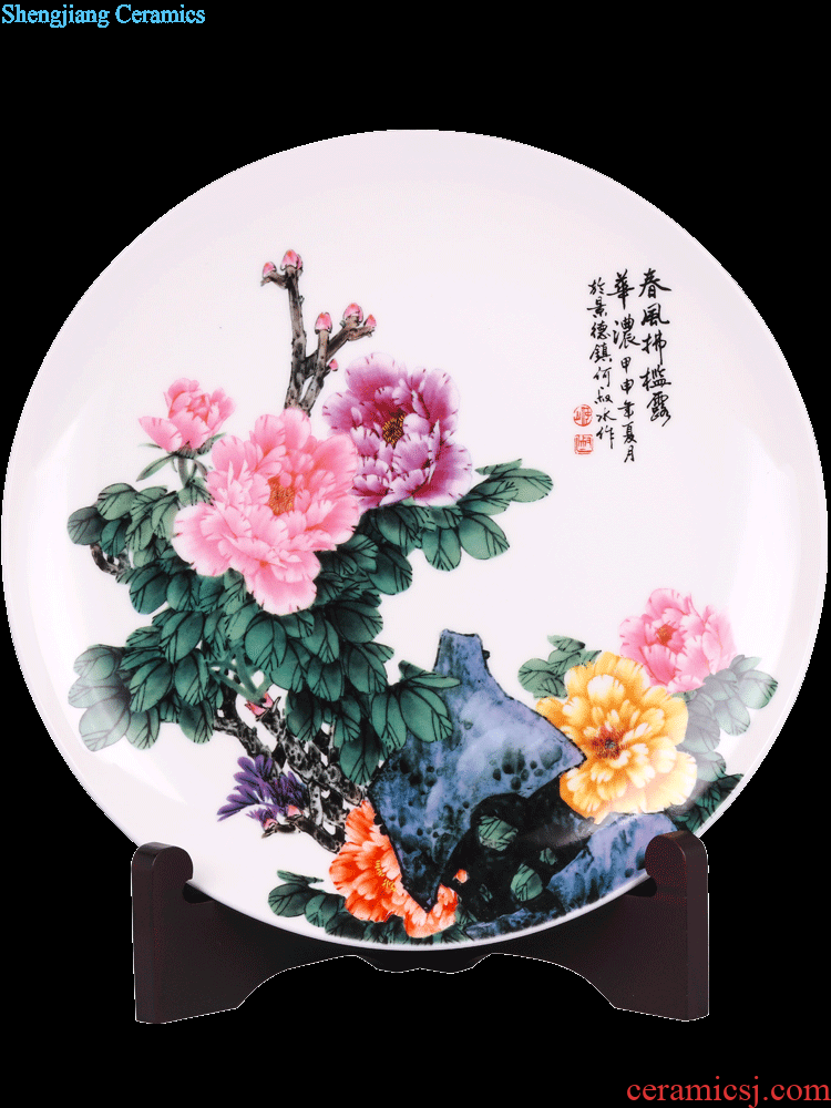 Jingdezhen ceramics furnishing articles TV ark Famous cuckoo chun New Chinese style household flower arrangement sitting room decorations