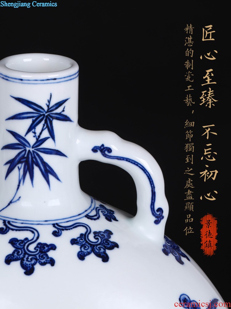 Jingdezhen ceramics vase furnishing articles imitation qing qianlong pastel flower in successive grain gourd bottle of home decoration