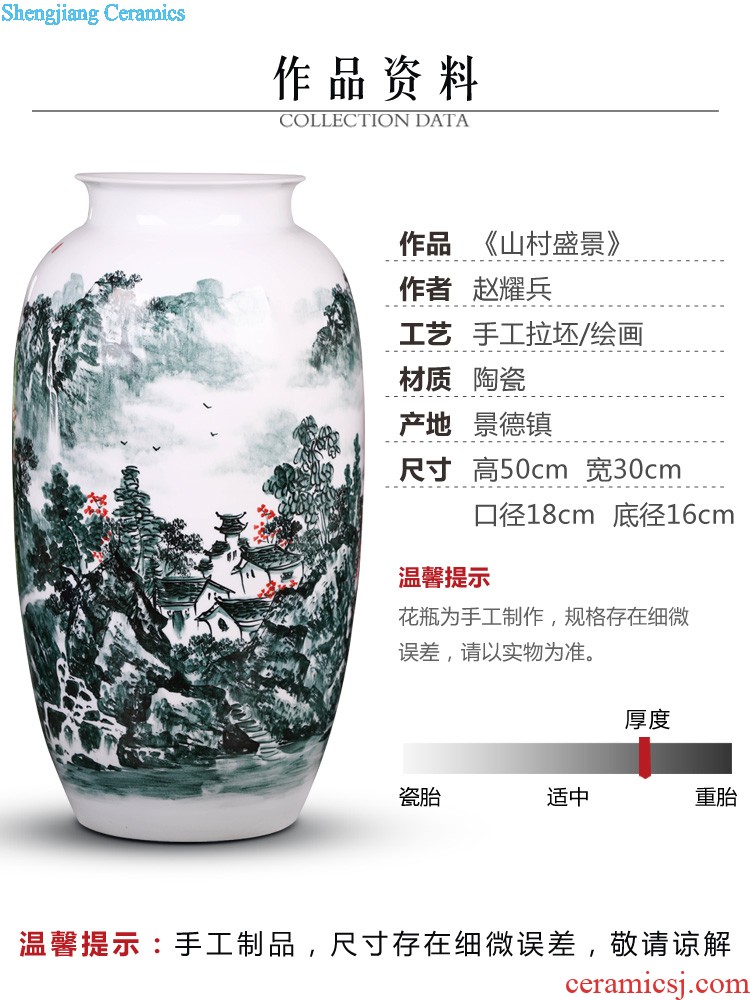 Jingdezhen ceramics vases, antique blue and white porcelain painting of flowers and general storage tank household craft ornaments furnishing articles