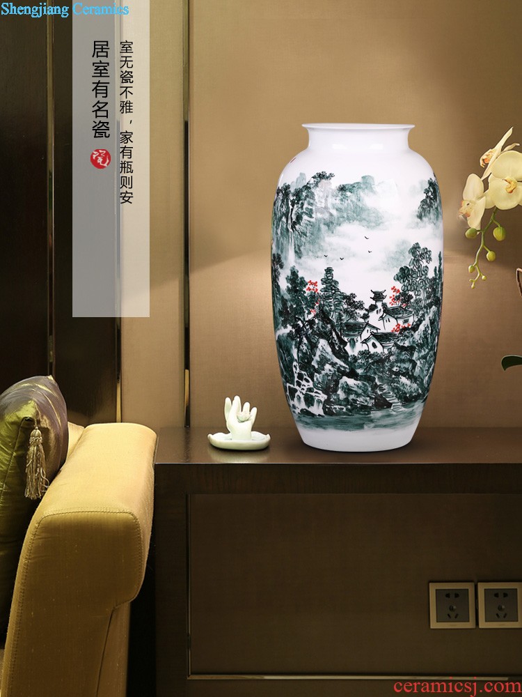 Jingdezhen ceramics vases, antique blue and white porcelain painting of flowers and general storage tank household craft ornaments furnishing articles