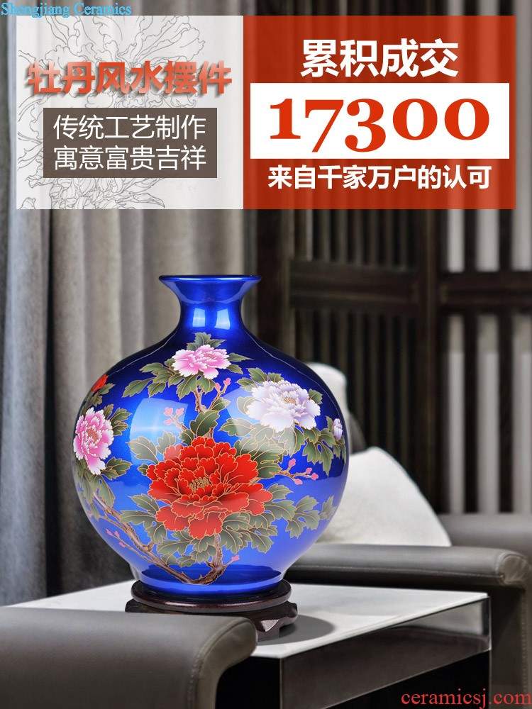 Archaize of jingdezhen ceramics enamel color floret bottle of flower arranging Chinese rich ancient frame sitting room adornment household furnishing articles