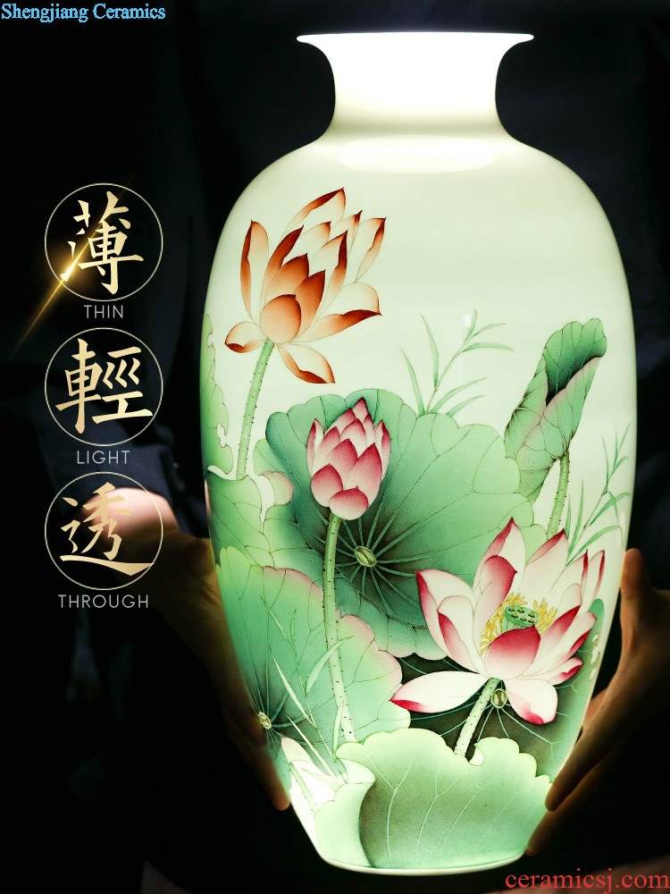 Jingdezhen blue and white porcelain ceramics from antique vase of flowers and birds may bottles of the sitting room of Chinese style household adornment desktop furnishing articles