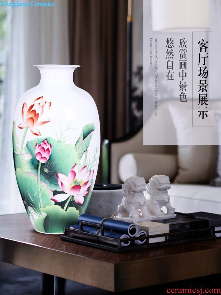 Jingdezhen blue and white porcelain ceramics from antique vase of flowers and birds may bottles of the sitting room of Chinese style household adornment desktop furnishing articles