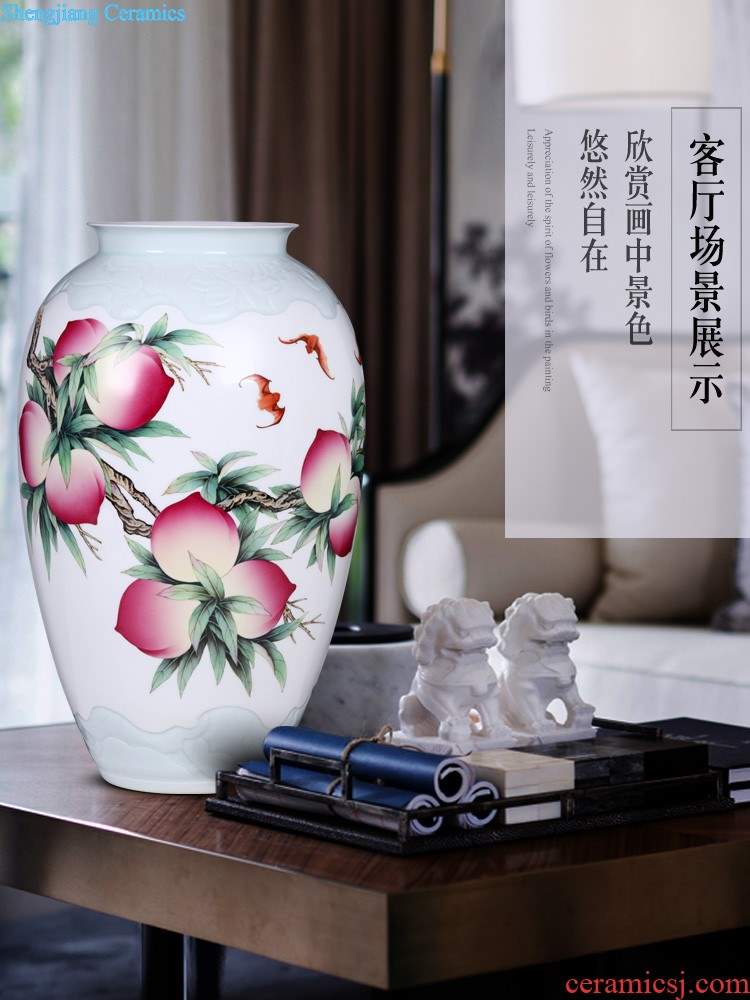 New Chinese style creative ceramic flower receptacle Jingdezhen vase place to live in the living room table fashion decorative arts and crafts