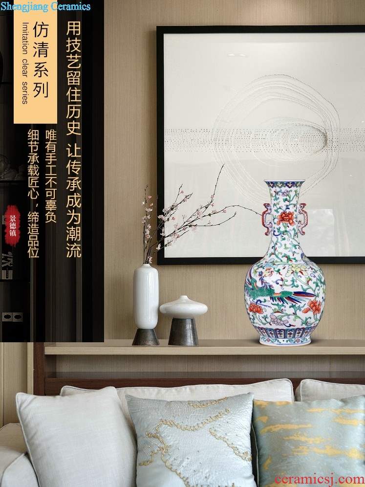 Jingdezhen ceramics furnishing articles Manual sculpture porcelain fuwa decoration household festive wedding gift