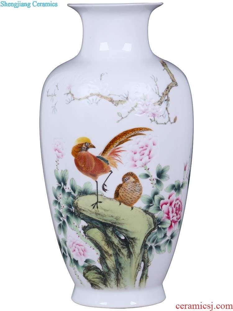 Jingdezhen ceramics antique flower vase flower arrangement, the sitting room of Chinese style household collection gifts decorations furnishing articles