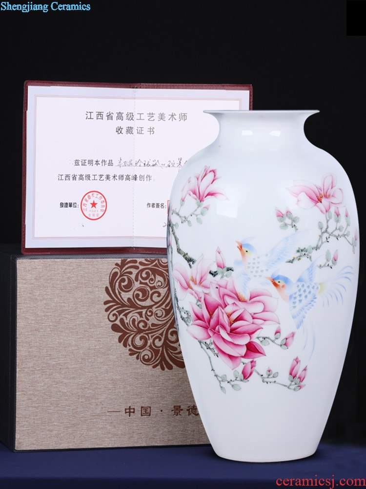 Jingdezhen ceramic flower arranging flowers is hand-painted charge of blue and white porcelain rhyme furnishing articles fashion simple family sitting room adornment