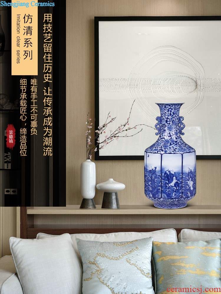 Jingdezhen ceramics hand-painted antique porcelain dou dragon grain mei bottles of Chinese style living room decoration handicraft furnishing articles