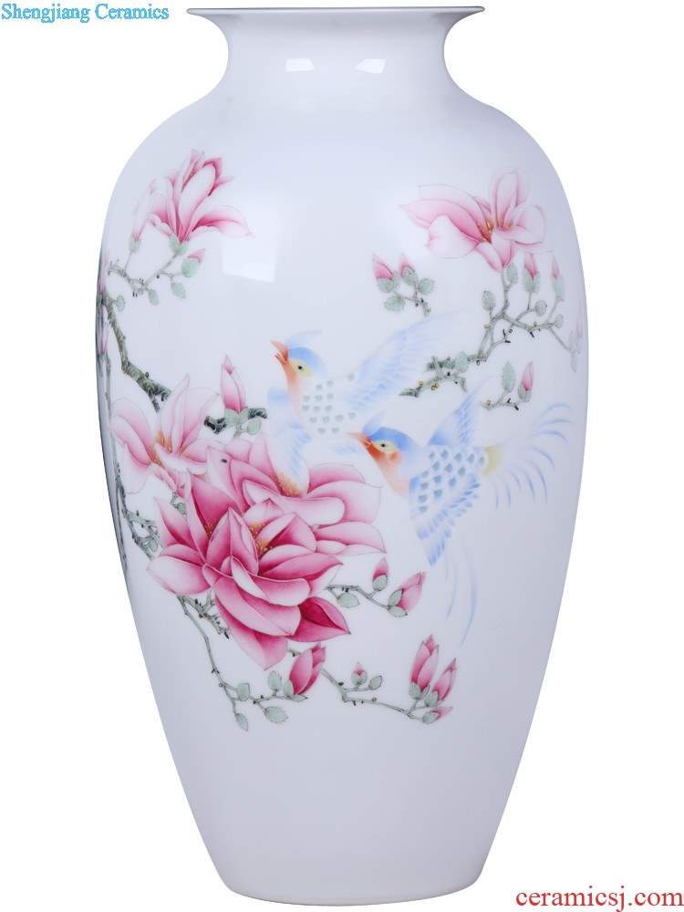 Jingdezhen ceramic flower arranging flowers is hand-painted charge of blue and white porcelain rhyme furnishing articles fashion simple family sitting room adornment