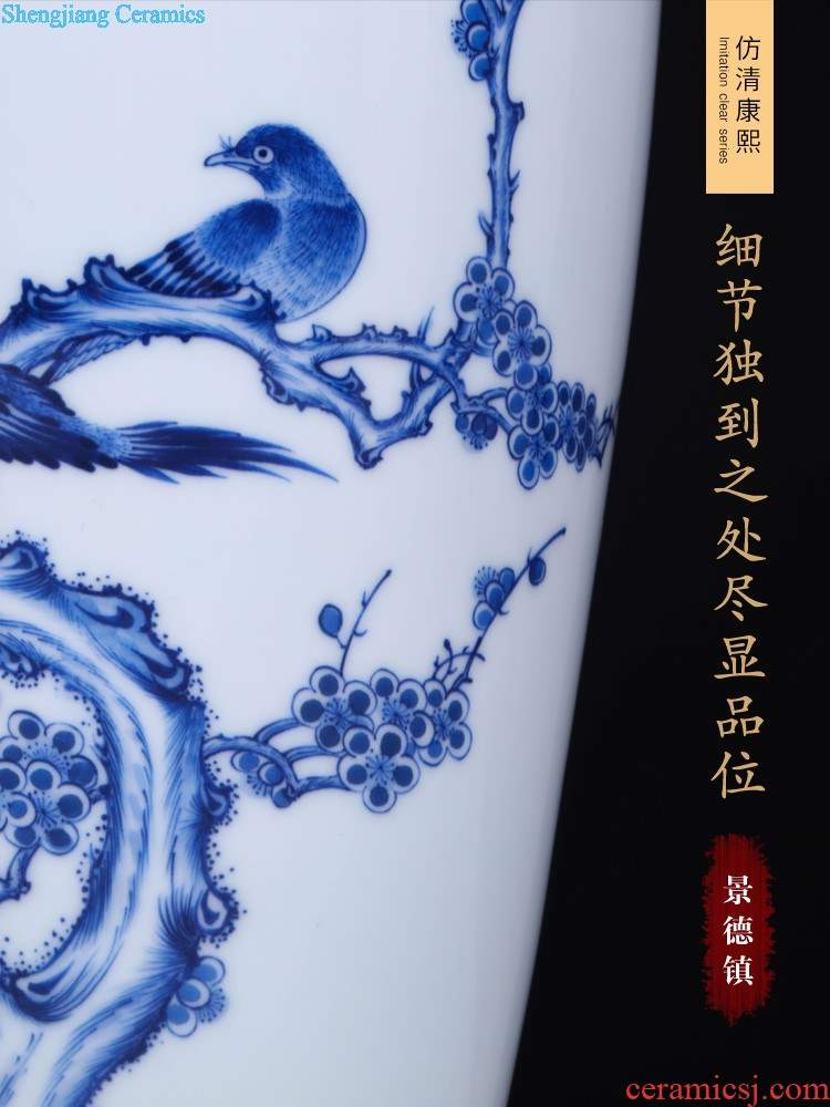 Jingdezhen ceramics feng shui furnishing articles hand-painted pastel ensemble with Chinese style living room decorations fortune