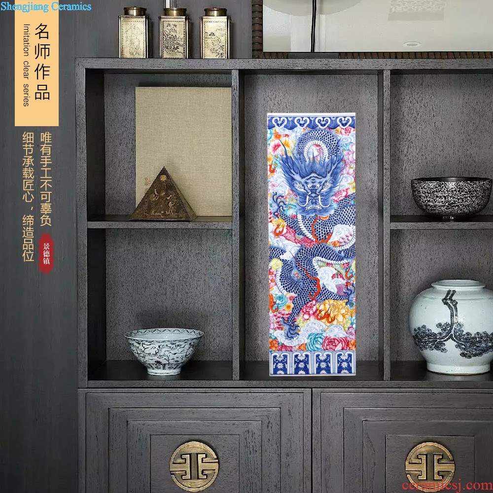 Jingdezhen ceramics hand-painted blue and white porcelain dragon with Chinese style household adornment hotel club porch place