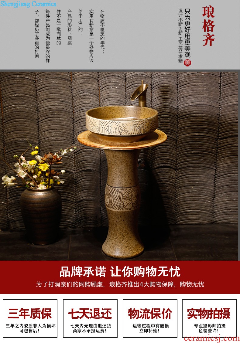 Vertical column column type lavatory body ceramic lavabo toilet basin basin, wash gargle console