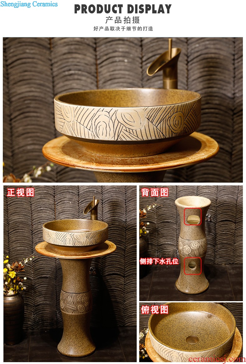 Vertical column column type lavatory body ceramic lavabo toilet basin basin, wash gargle console