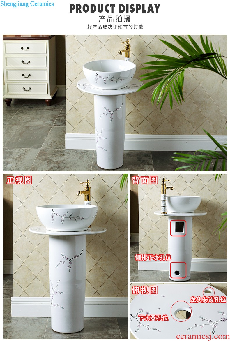 Ceramic floor pillar type lavatory small toilet lavabo balcony one basin art basin of the post