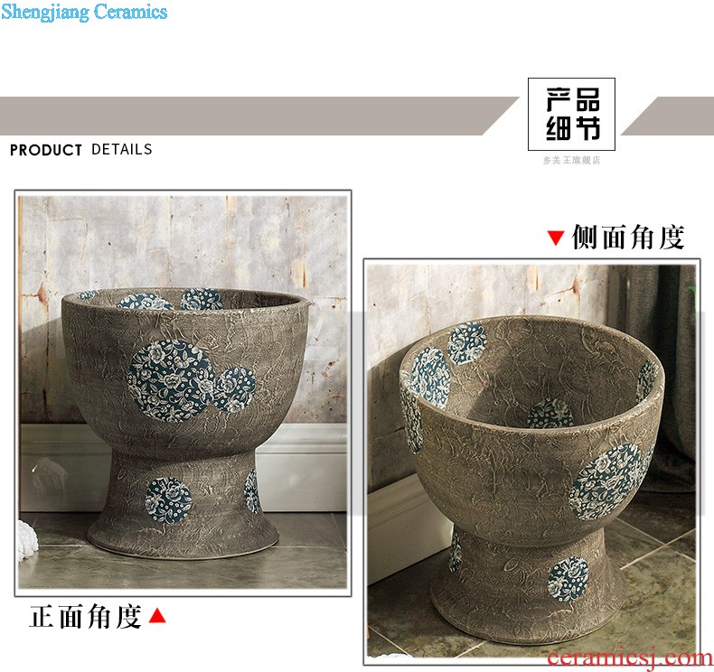 Chinese art of jingdezhen ceramic mop pool mop pool terrace home one-piece drag mop pool large pool