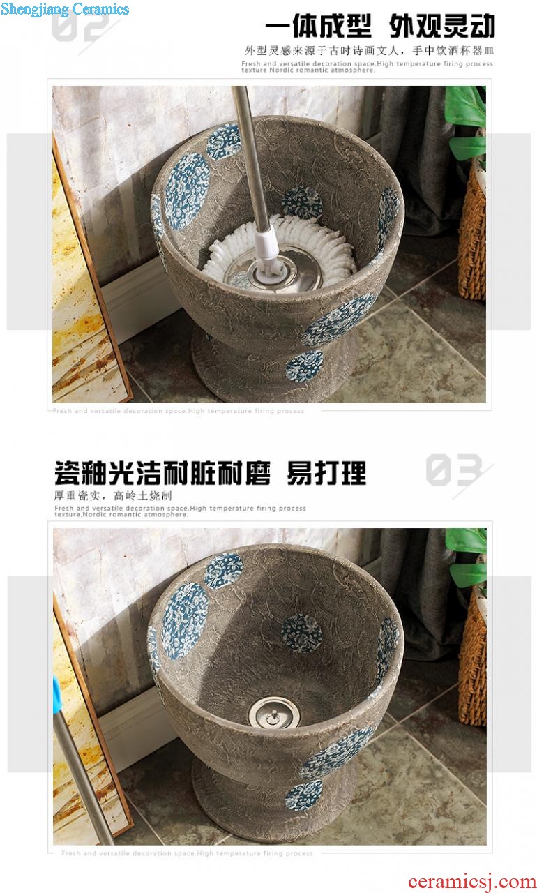 Chinese art of jingdezhen ceramic mop pool mop pool terrace home one-piece drag mop pool large pool