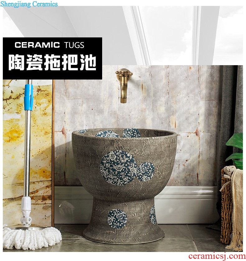 Chinese art of jingdezhen ceramic mop pool mop pool terrace home one-piece drag mop pool large pool