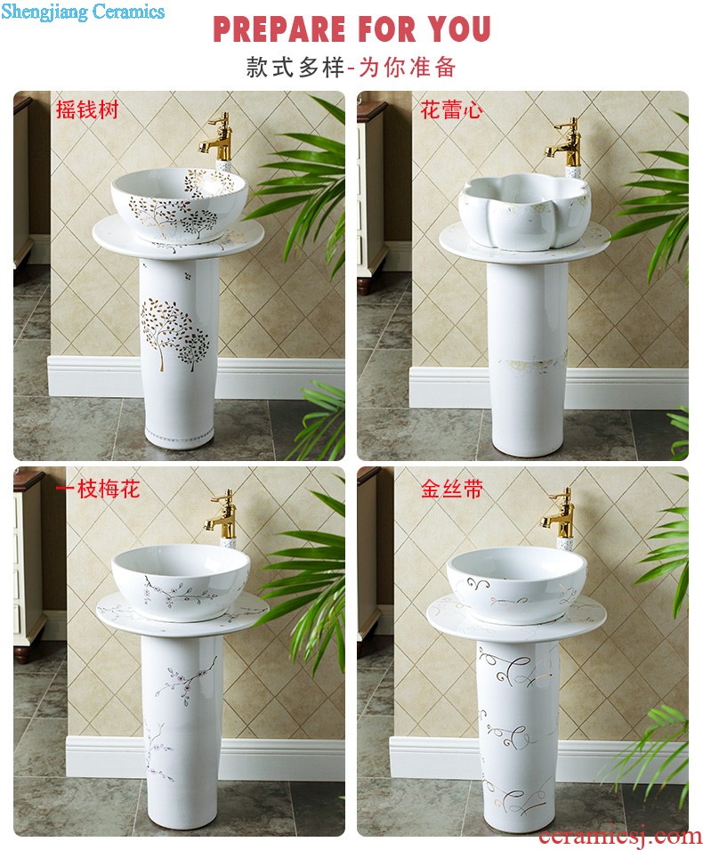 Ceramic floor pillar type lavatory small toilet lavabo balcony one basin art basin of the post