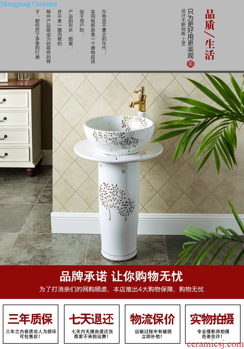 Ceramic floor pillar type lavatory small toilet lavabo balcony one basin art basin of the post