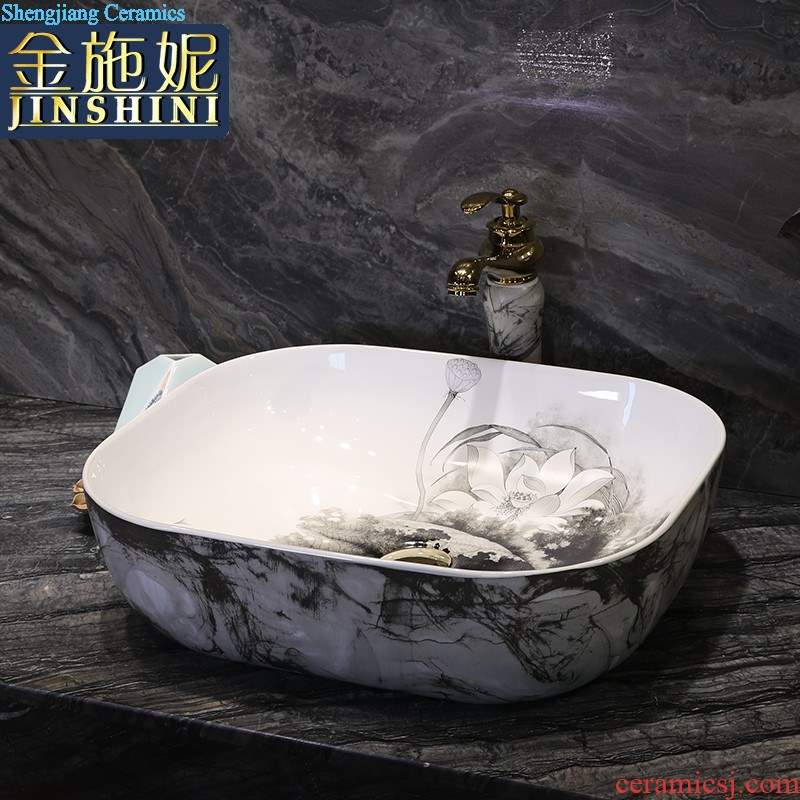 Ceramic art basin lavatory plate oval sink to wash your hands of household contracted the stage basin sink basin