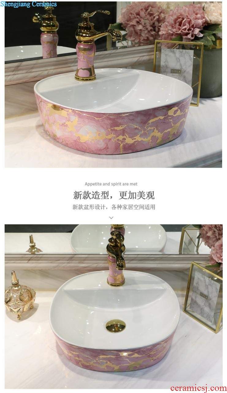 Jingdezhen blue and white porcelain household art stage basin of Chinese style ceramic sinks to restore ancient ways small oval sink