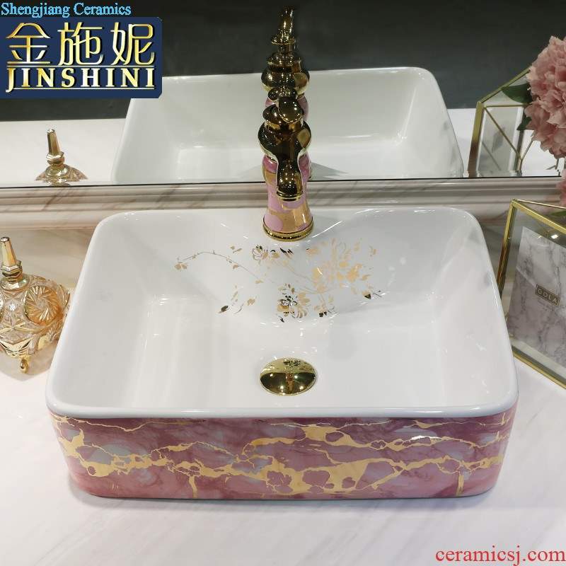 Jingdezhen blue and white porcelain household art stage basin of Chinese style ceramic sinks to restore ancient ways small oval sink