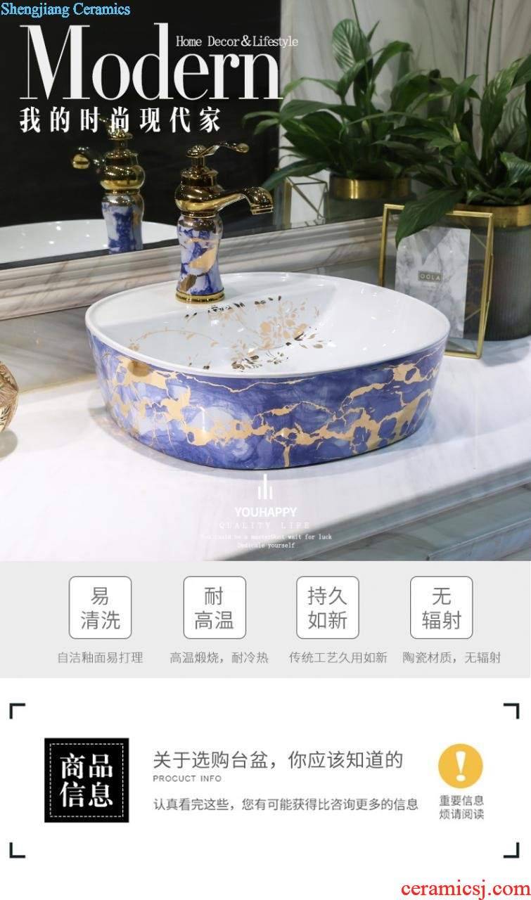 On the ceramic basin of Chinese style restoring ancient ways of household square fashion art toilet lavabo wash dish washing basin