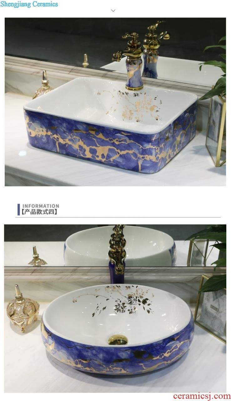 On the ceramic basin of Chinese style restoring ancient ways of household square fashion art toilet lavabo wash dish washing basin