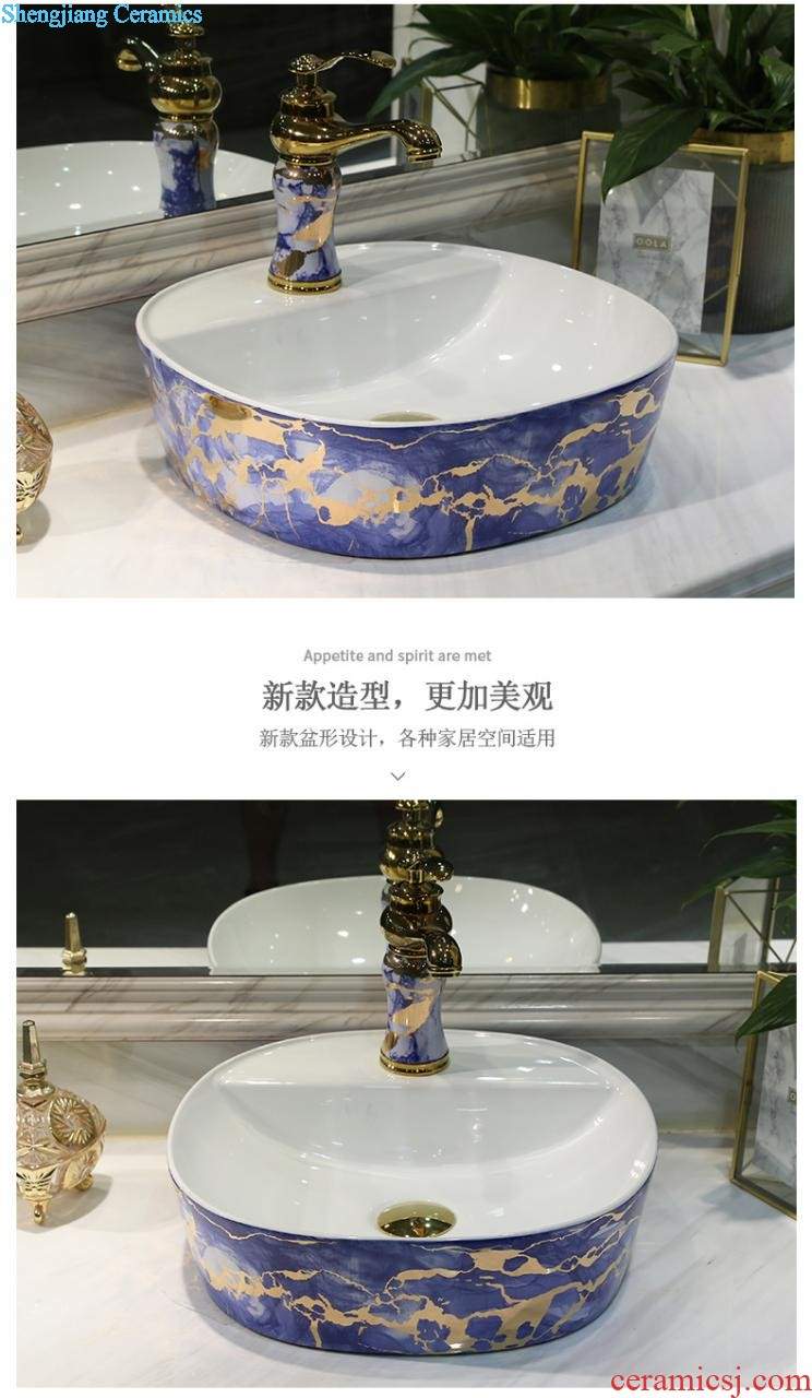 On the ceramic basin of Chinese style restoring ancient ways of household square fashion art toilet lavabo wash dish washing basin