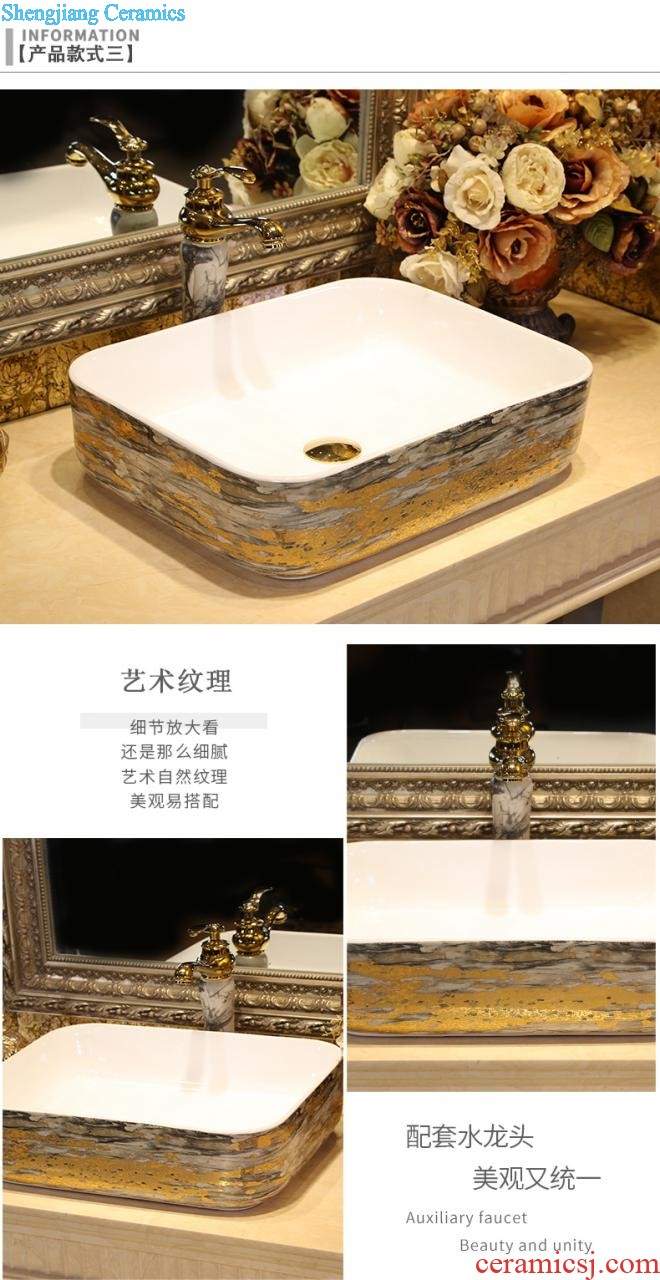 On the ceramic bowl square European art basin sink basin bathroom sinks counters are contracted household