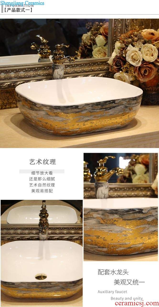 On the ceramic bowl square European art basin sink basin bathroom sinks counters are contracted household